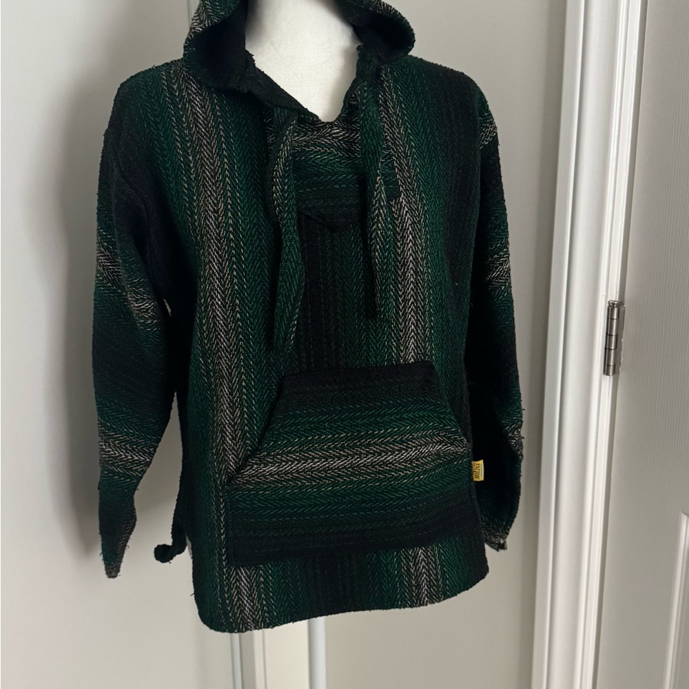 Green and Black Sweater Hoodie